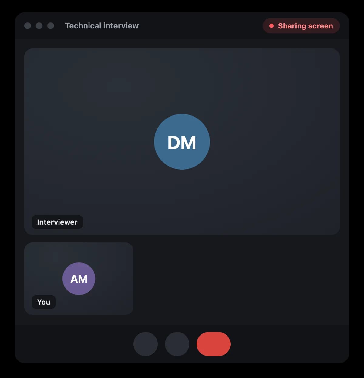 The same video call in the screen share, without the YoodaAI window