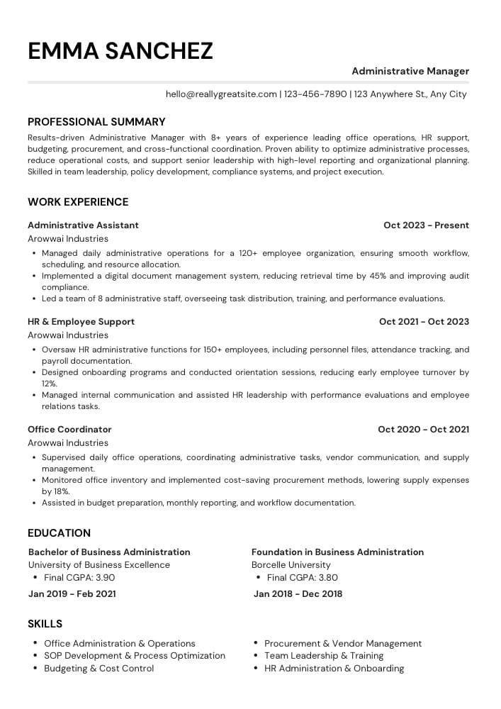 Modern ATS resume template